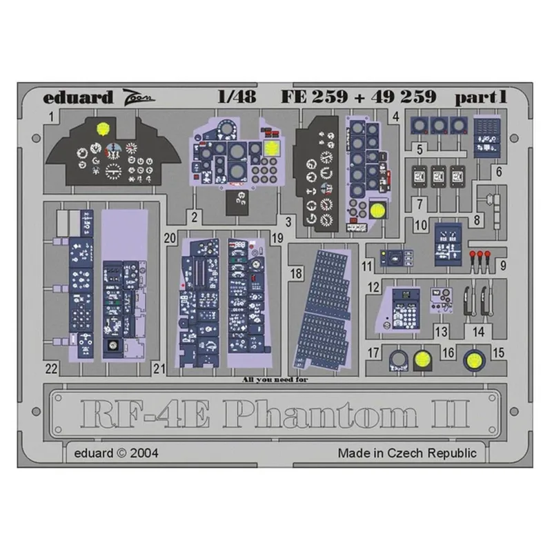 EDUARD FE259 1/48 RF-4E FOR HASEGAWA Maket Detay S
