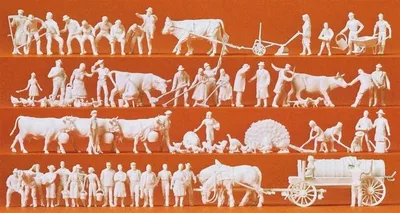 Preiser 16354 1/87 Ölçek kasaba figür ve eşyaları - boyasız 52 a Figürleri