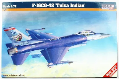 Mistercraft D105 1/72 F-16C-42 (Tulsa Yerlileri) Savaş Uçağı Demonte Plastik Maketi