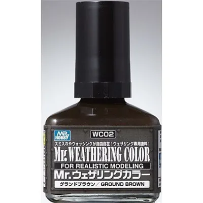 Gunze WC02 40 ml. Mr.Weathering, Ground Brown, Eskitme Maket Boyası