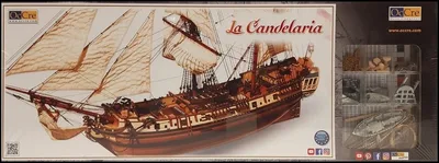 Occre 13000 1/85 Ölçek, La Candelaria Yelkenli Tekne Ahşap Model Kiti