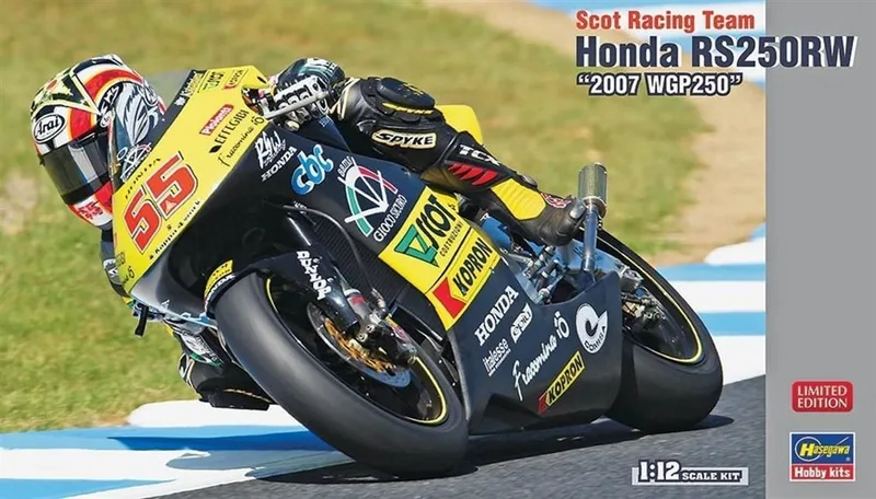 Hasegawa 21702 1/12 Ölçek Honda RS250RW WGP250 (Limited Edition) Motosiklet Plastik Model Kiti