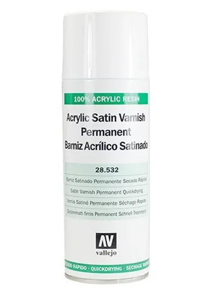 Vallejo 28532 400 ml. Yarı Mat Vernik, Sprey Model Boyası