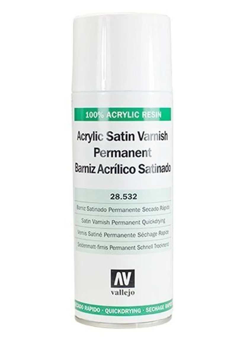 Vallejo 28532 400 ml. Yarı Mat Vernik, Sprey Model Boyası