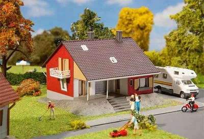 Faller 131355 1/87 Teraslı Müstakil Ev Demonte Plastik Maketi
