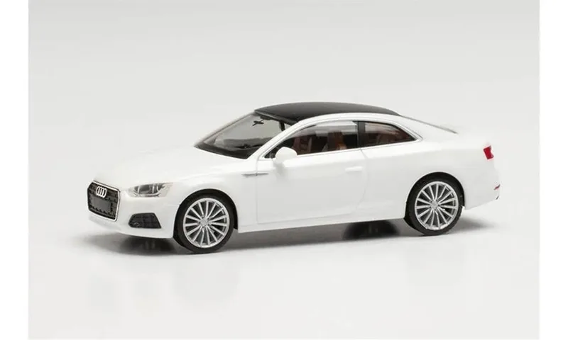 Herpa 028660-002 1/87 Ölçek Audi A5 Coupe, Beyaz, Sergilemeye Hazır Model Araç