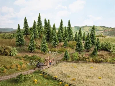 Noch 26827 Model Ladin Ağaçları, 10 Adet, 16-19 cm. Diorama Malzemesi