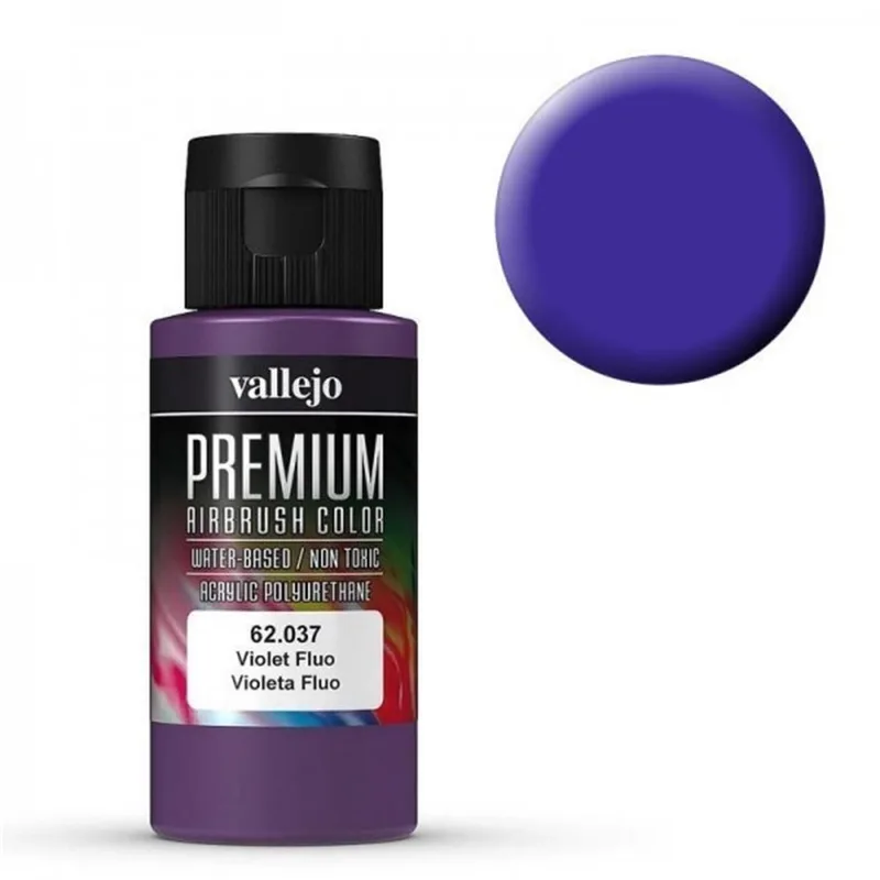 Vallejo 62037 60 ml. Violet Fluorescent, Premium RC Color Serisi Model Boyası