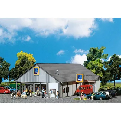 Faller 130339 1/87 Aldi Süpermarket Demonte Plastik Maketi