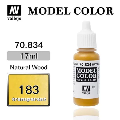 Vallejo 70834 17 ml. (183) Natural Wood-Transparent, Model Color Serisi Model Boyası