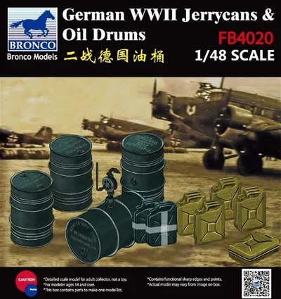 FB4020 1/48 WWII German Jerry Can and Fuel Drum