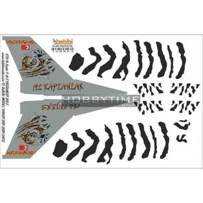 Babibi DBT01072 1/72 F-16C, Tigermeet 2005, Dekal Çıkartma