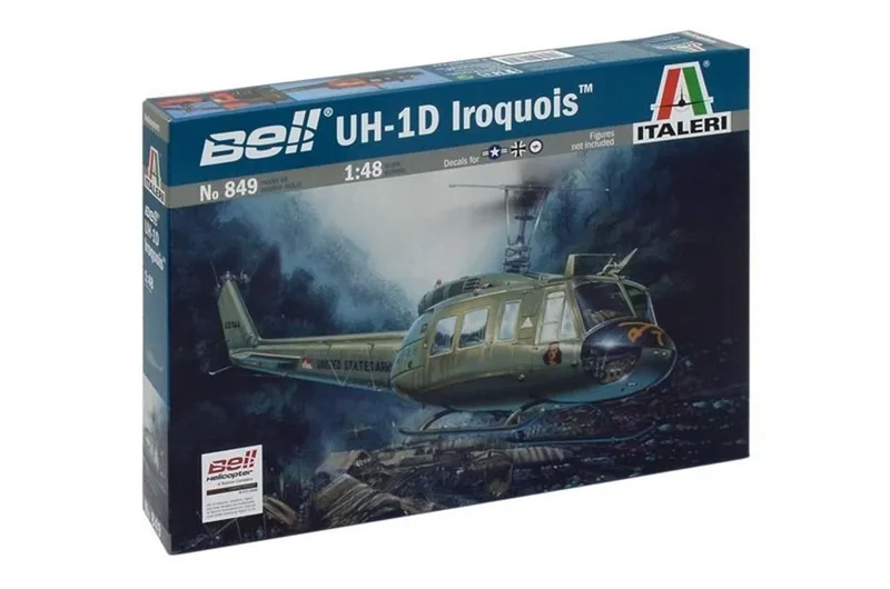 Italeri 0849S 1/48 UH-1D (Slick) Askeri Helikopter Demonte Plastik Maketi