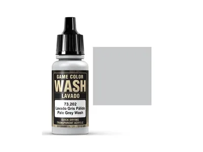 Vallejo 73202 17 ml. Pale Grey shade Wash, Game Color Serisi Model Boyası