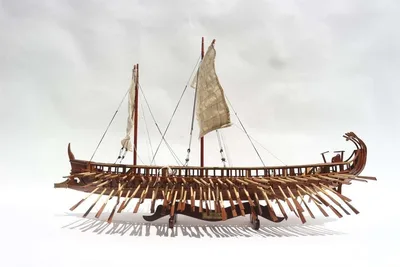 GIANHIEN FB0038W TRIREME ROMA DONANMASI AHŞAP HAZIR YELKENLİ SAVAŞ GEMİSİ MAKETİ