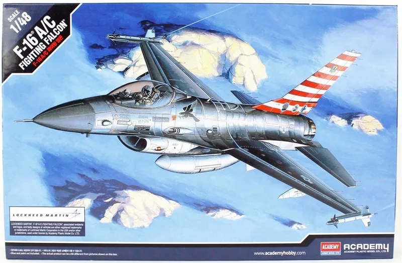 Academy 12259 1/48 F-16A/C Fighting Falcon Savaş Uçağı Demonte Plastik Maketi