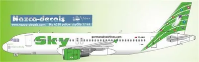 SKY007 1/144 SKY A320 GREEN