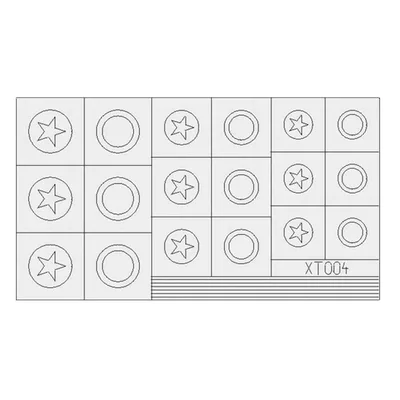EDUARD XT004 1/35 US Stars Medium Maket Detay Seti