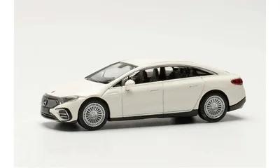 Herpa 421041 1/87 Ölçek Mercedes EQ EQS, Polar Beyaz, Sergilemeye Hazır Model Araç