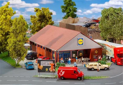 Faller 130615 1/87 Lidl Süpermarket Demonte Plastik Maketi