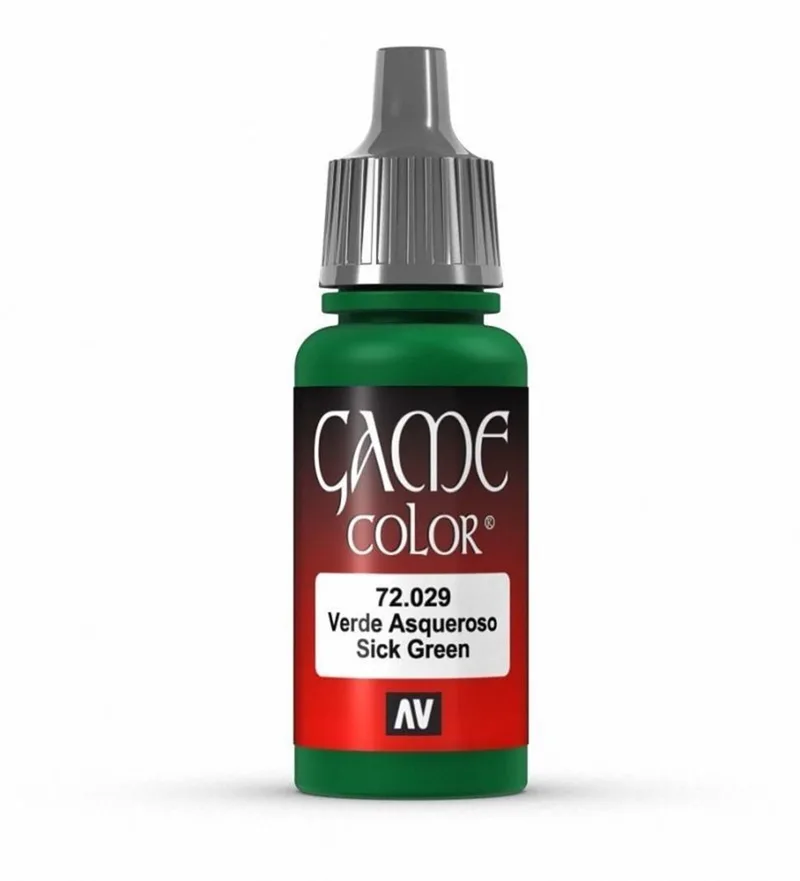 Vallejo 72029 17 ml. Sick Green, Game Color Serisi Model Boyası