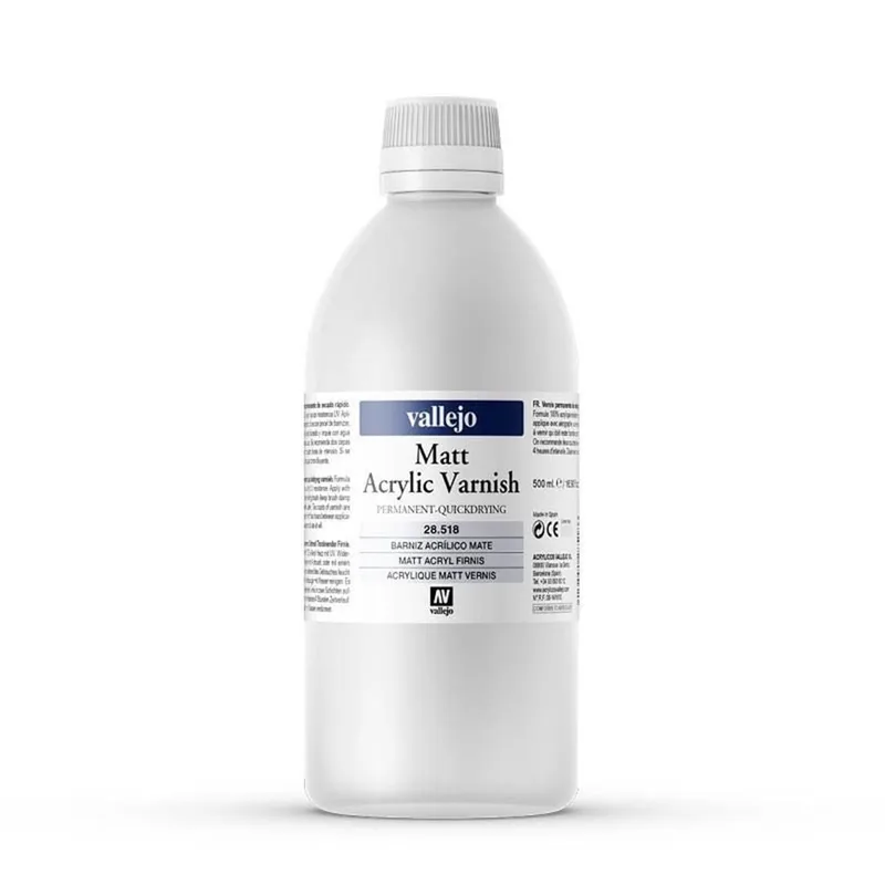 Vallejo 28518 500 ml. Mat Vernik, Model Boyası