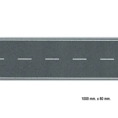Faller 170630 1/87 İki Şeritli Asfalt Yol Kaplaması, Fleksible, 100 Cm.