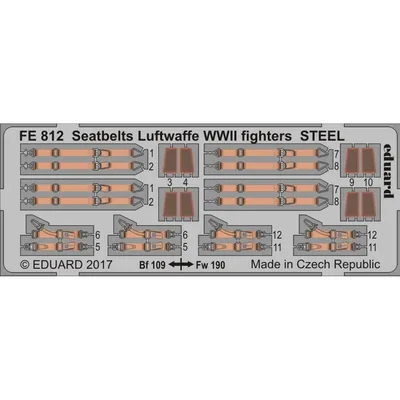 EDUARD FE812 1/48 Seatbelts Luftwaffe WWII fighter