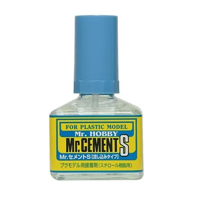 Gunze MC129 40 ml. Mr.Cement S, Fırçalı, İnceltilmiş Plastik Yapıştırıcısı