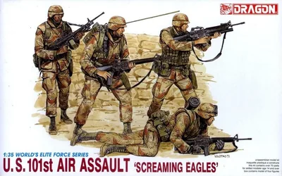 Dragon 3011 1/35 Ölçek ABD 101. Hava İndirme Tümeni (Screaming Eagles) Asker Figürleri Plastik Model Kiti