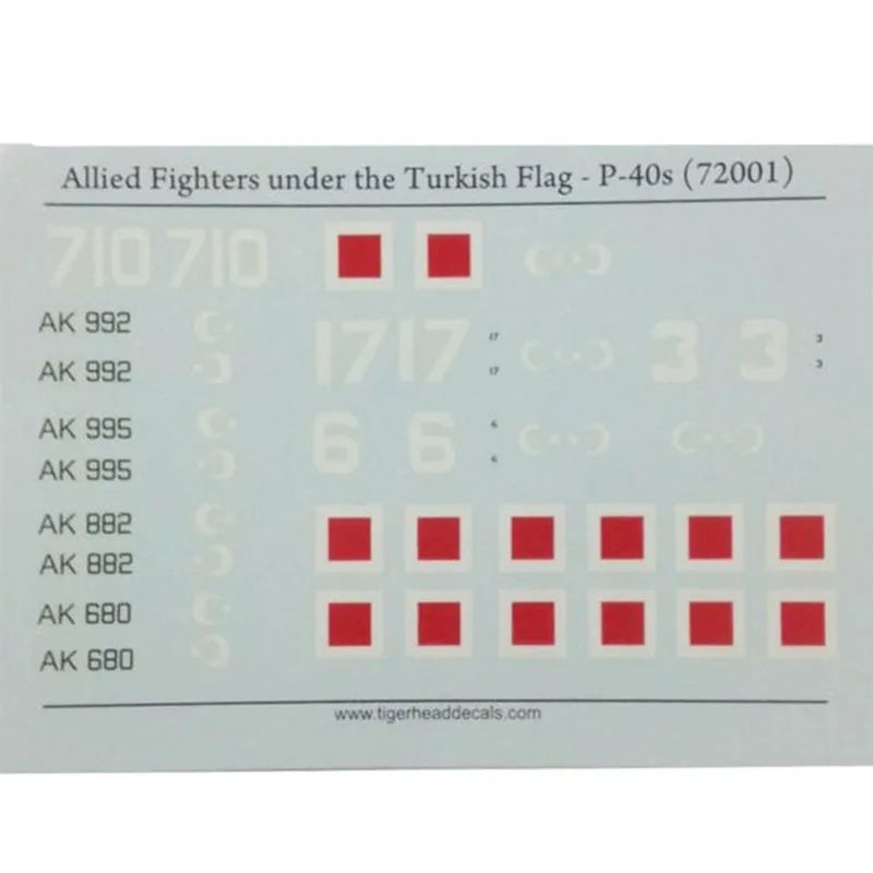 72001 1/72 Allied Fighters under the Turkish Flag