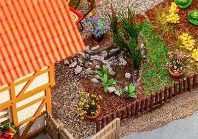 Faller 180973 1/87 Süs Havuzları ( 7 Adet ) Demonte Plastik Maketi