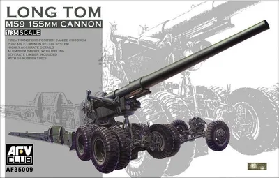 AFV Club AF35009 1/35 Long Tom M59 155 mm Cannon (OBÜS) Demonte Plastik Maketi