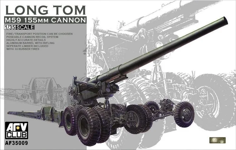 AFV Club AF35009 1/35 Long Tom M59 155 mm Cannon (OBÜS) Demonte Plastik Maketi