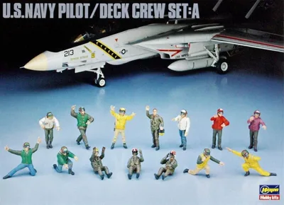 Hasegawa X48-6 36006 1/48 Ölçek ABD Donanma Pilotu / Güverte Ekibi Figür-A Plastik Model Kiti