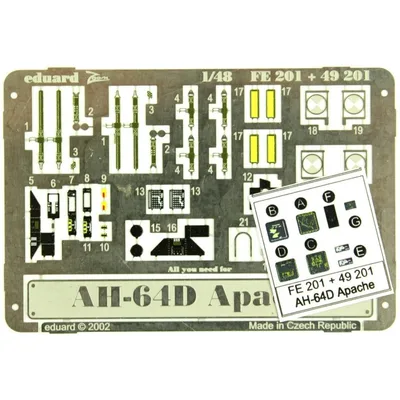 EDUARD 49201 1/48 AH-64D DETAY SETİ
