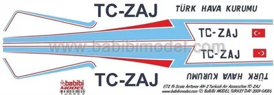 Babibi DAT01086 1/72 Thk, Antonov AN-2, TC-ZAJ, Dekal Çıkartma