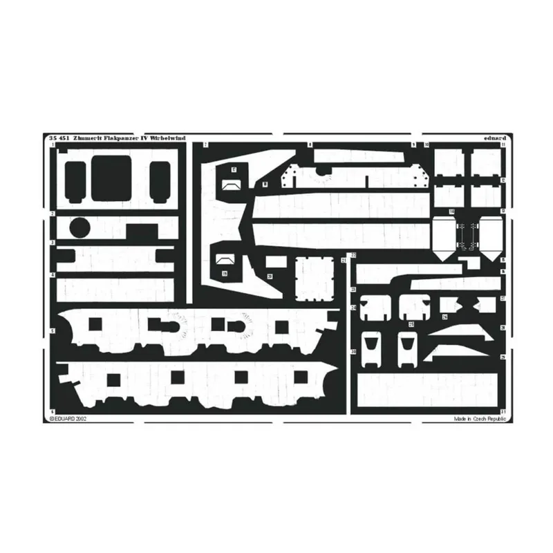 EDUARD 35451 1/35 Zimmerit Flakpanzer IV Wirbelwin