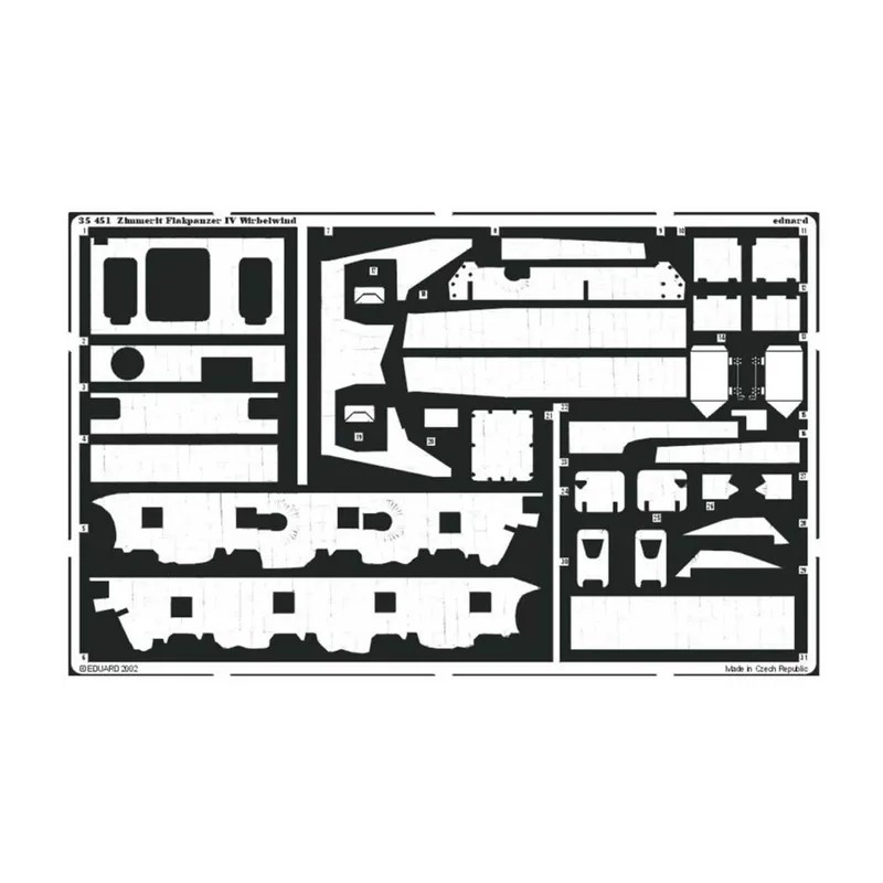EDUARD 35451 1/35 Zimmerit Flakpanzer IV Wirbelwin