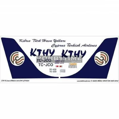 Babibi DAT01042 1/144 Kthy, Airbus A310, Lefkoşa, Dekal Çıkartma