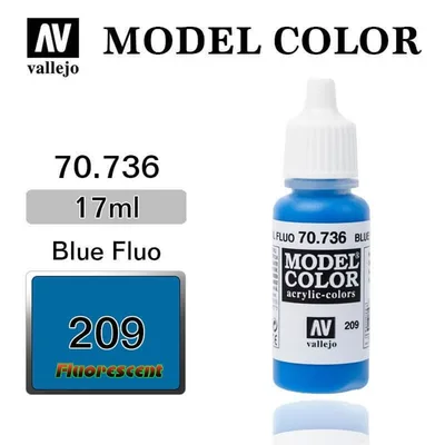 Vallejo 70736 17 ml. (209) Blue Fluorescent, Model Color Serisi Model Boyası