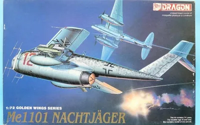 Dragon 5014 1/72 Ölçek Messerschmitt P.1101' (Gece Avcısı) Savaş Uçağı Plastik Model Kiti