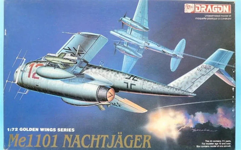 Dragon 5014 1/72 Ölçek Messerschmitt P.1101' (Gece Avcısı) Savaş Uçağı Plastik Model Kiti