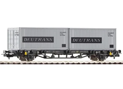 57747 1/87 FLAT CAR W CONTAİNER 2X20' DEUTRANS NS