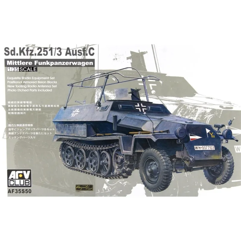 AFV Club AF35S50 1/35 Sd.Kfz. 251/3 Ausf. C Tank Demonte Plastik Maketi
