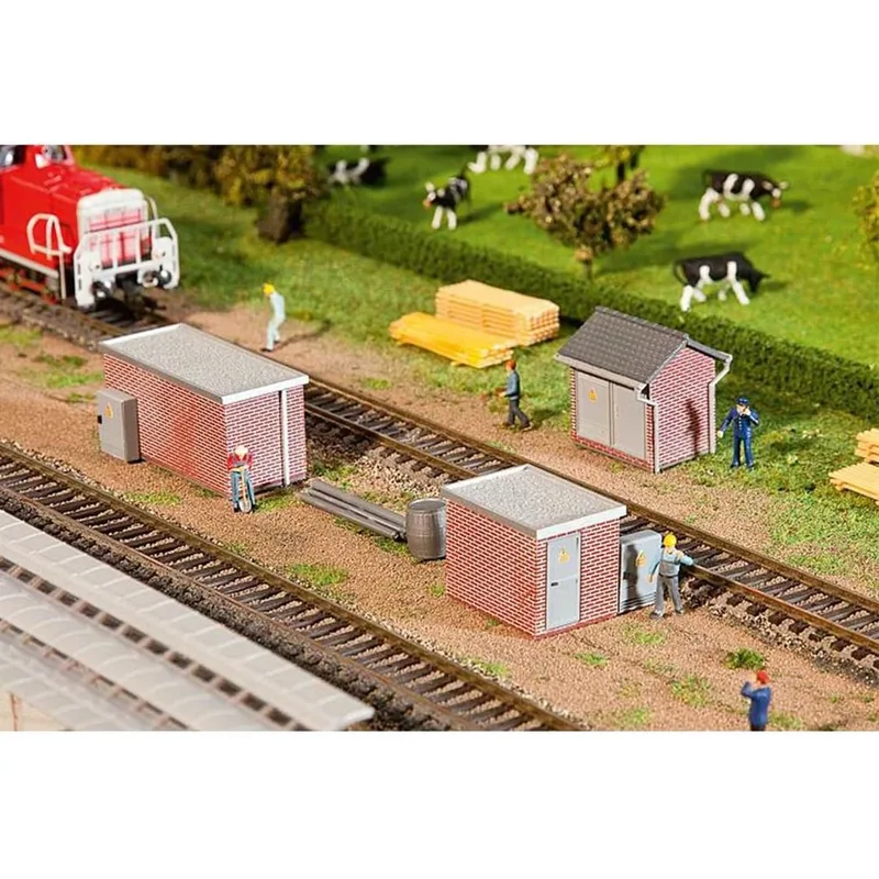 Faller 120239 1/87 Tuğla Duvarlı Trafo Kulübesi ( 3 Adet ) Demonte Plastik Maketi
