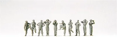 Preiser 77104 1/144 Ölçek dr1 panzer mürettebat figürleri - boya Figürleri