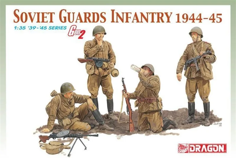 Dragon 6376 1/35 Ölçek Sovyet Muhafızlar (1944-45) Piyade Askeri Figürleri Plastik Model Kiti
