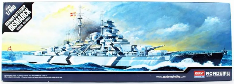 Academy 14218 1/800 Bismarck Savaş Gemisi Demonte Plastik Maketi