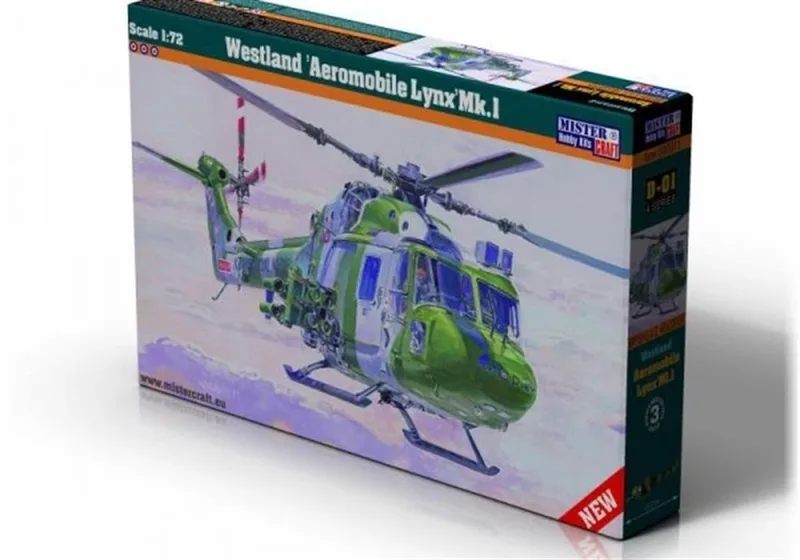 Mistercraft D001 1/72 Westland Aeromobile Lynx Mk.I Helikopteri Demonte Plastik Maketi